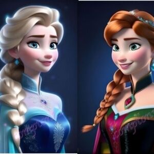 Elsa & Anna - 13"x 19" Fine Art Print - only 6 signed and numbered made